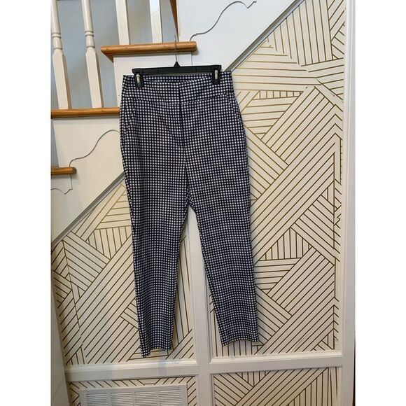 Zara Women Graham Business Pants Blue and White - Picture 3 of 7